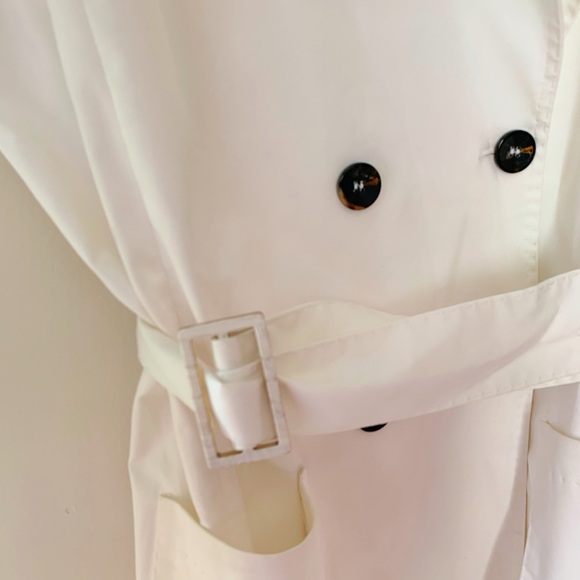 Lavia 18 white woman’s sleeveless trench coat new size 8 - Picture 5 of 9
